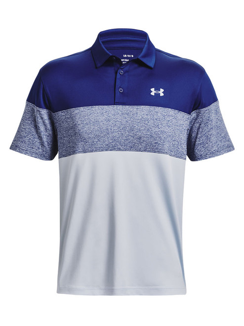 Under Armour Playoff Blocked Polo Midnight Navy White Mens